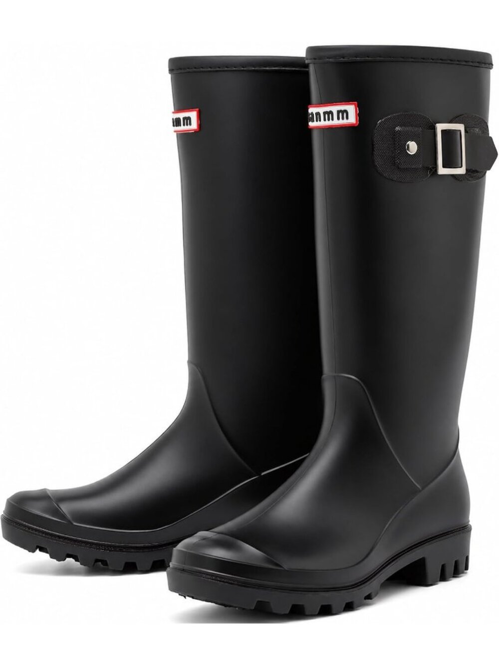 Women's Black Comfortable Lightweight Waterproof Knee-High Garden Work Boots